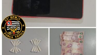 Jovem é detido pela Polícia Militar por tráfico de entorpecente (Foto: O Diário de Barretos)