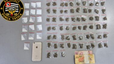 Polícia Militar detém autor e apreende drogas no conjunto Newton Siqueira Sopa (Foto: O Diário de Barretos)