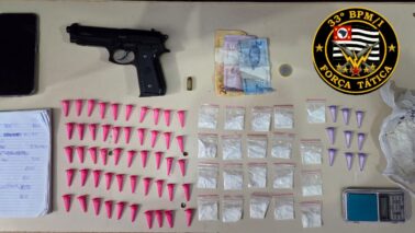 Homem é preso pela PM com drogas e munição (Foto: O Diário de Barretos)