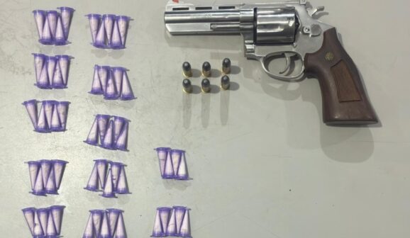 Polícia Militar prende jovem por tráfico e porte ilegal de arma de fogo (Foto: O Diário de Barretos)