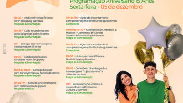 North Shopping celebra 15 anos com programação especial aberta ao público