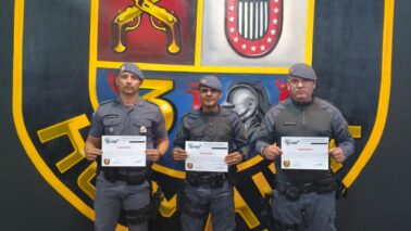 Sargentos Vinicius, Marques e Dalton concluíram o estágio especial