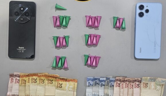 Suspeitos são detidos pela PM por venda de droga no bairro Dom Bosco (Foto: O Diário de Barretos)
