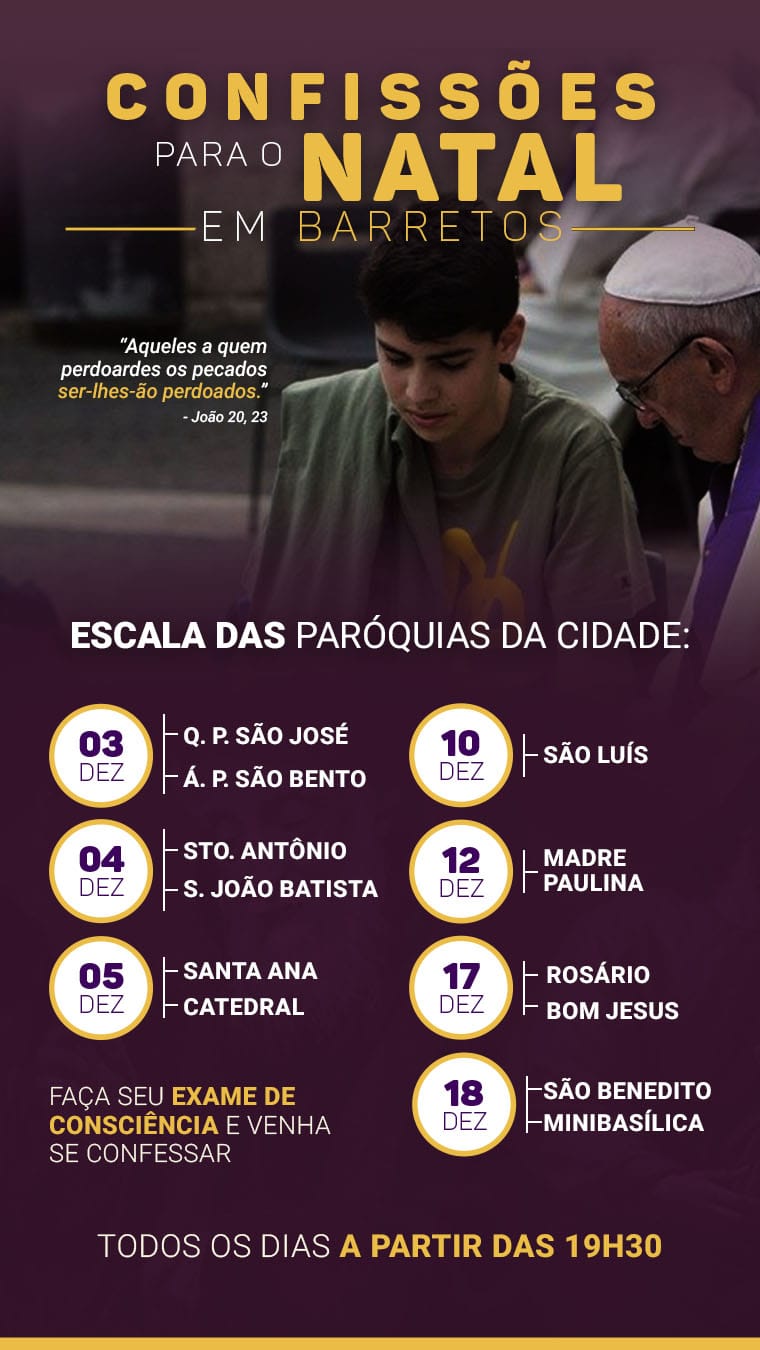 Diocese inicia período de confissões do Natal nas paróquias de Barretos 