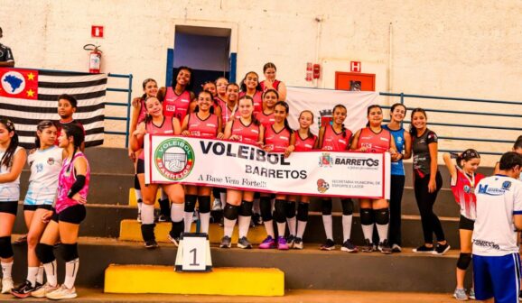 As equipes femininas de vôlei da Estância Turística de Barretos Sub-11, Sub-13 e Sub-15 disputaram, no último sábado, 29 de novembro, as finais da 8ª Copa Base de Voleibol Feminino de Colina 2025