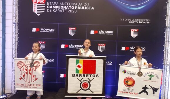 A equipe barretense de Karate formada somente por alunos e alunas do Projeto karate Impacto/SMEL, participaram no sábado (6), no ginásio Poliesportivo Victor Savala, em Hortolândia do Campeonato Estadual de Karate.