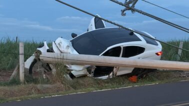 Acidente em vicinal mobiliza equipes de resgate em Olímpia (Foto: O Diário de Barretos)