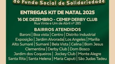 As equipes do FSS (Fundo Social de Solidariedade) iniciam hoje (16), a distribuição dos Kits de Natal para cerca de 1.800 famílias cadastradas.