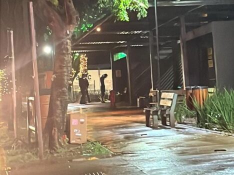 Suspeito é preso durante tentativa de furto de fiação na praça Francisco Barreto (Foto: O Diário de Barretos)
