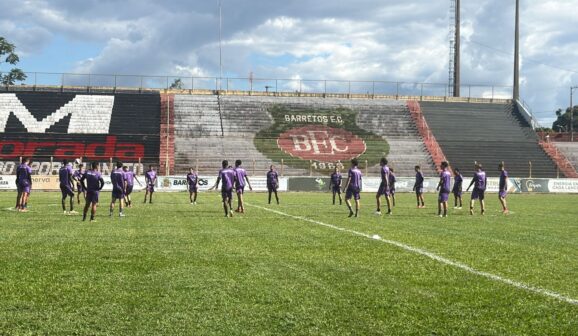 A equipe do Barretos Esporte Clube realiza jogo-treino hoje (23), às 10h, no estádio Fortaleza
