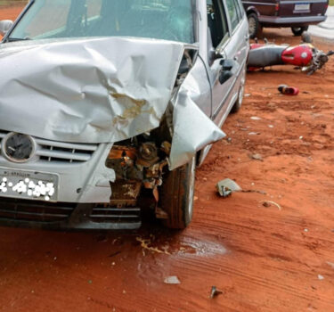 Motociclista fica ferido em acidente na vicinal Nadir Kenan (Foto: O Diário de Barretos)