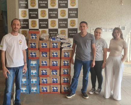 Polícia Civil realiza doação alimentos para Casa de Convivência Mariano Dias (Foto: O Diário de Barretos)
