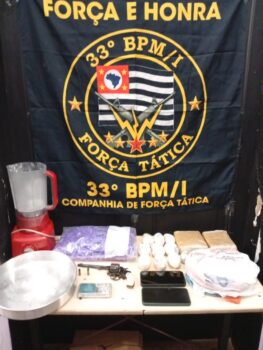 PM aborda criminosos e apreende arma e 2,8kg de drogas na região (Foto: O Diário de Barretos)
