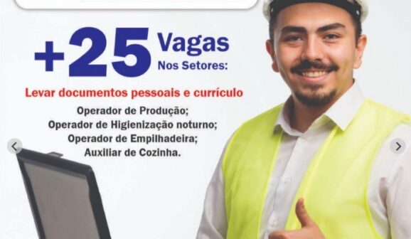 Feirão de Empregos oferece 25 vagas