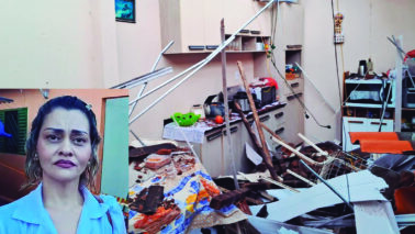 Desabamento durante temporal deixa pai e filho feridos em Barretos