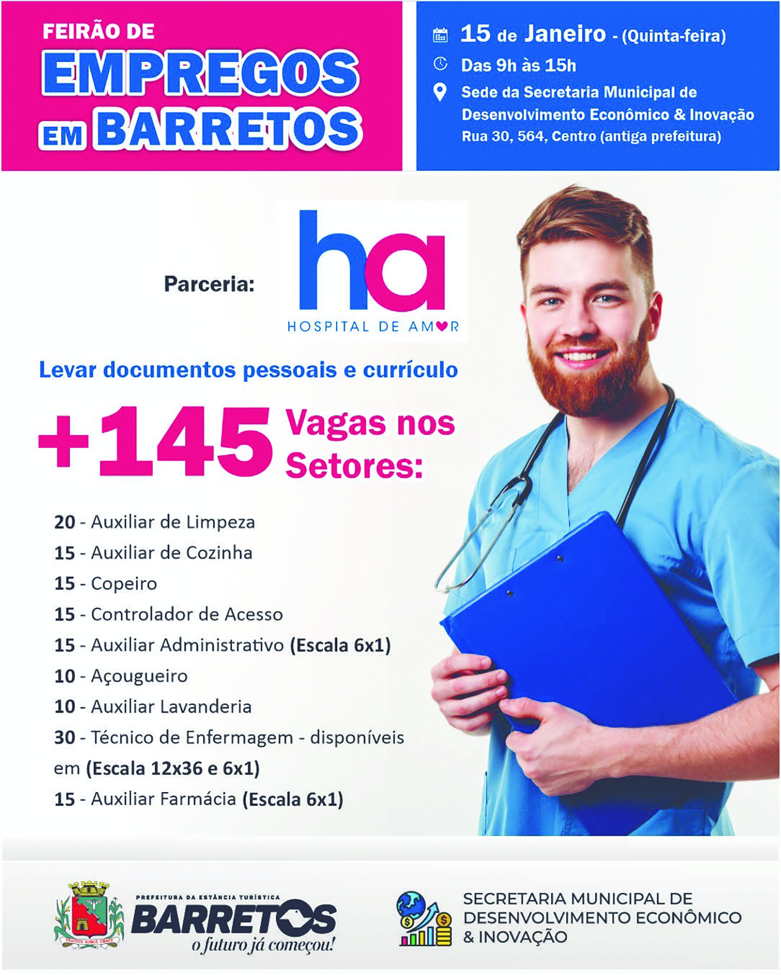 Santa Casa oferece 145 vagas de trabalho em feirão amanhã