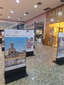 Exposição no shopping destaca 90 anos do Santuário do Rosário