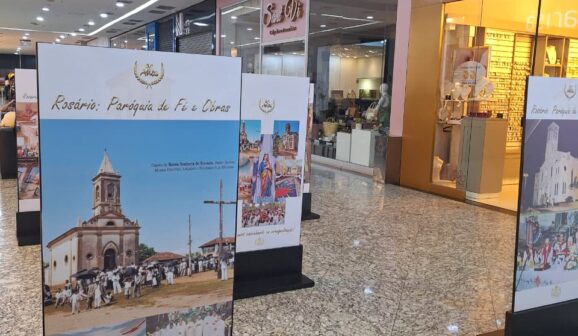 Exposição no shopping destaca 90 anos do Santuário do Rosário