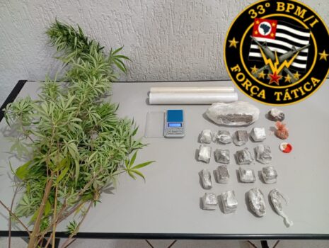 Polícia Militar detém vendedor com mais de meio quilo de drogas (Foto: O Diário de Barretos)