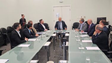 Reunião na secretaria estadual de Segurança Pública tratou da construção da CPJ na área da antiga cadeia |(Foto: Divulgação) Reunião na secretaria estadual de Segurança Pública tratou da construção da CPJ na área da antiga cadeia |(Foto: Divulgação)