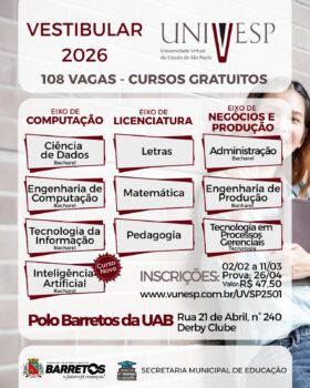 Universidade virtual abre inscrições para o vestibular 