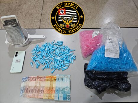 Homem é surpreendido em prática de tráfico no bairro São Judas (Foto: O Diário de Barretos)