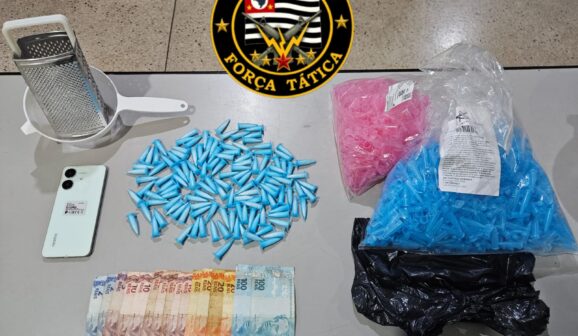 Homem é surpreendido em prática de tráfico no bairro São Judas (Foto: O Diário de Barretos)