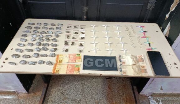 Guarda Municipal detém suspeito e apreende drogas (foto: O Diário de Barretos)