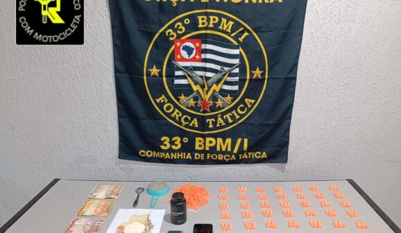 Polícia Militar detém autor na prática de tráfico no bairro Luís Spina (Foto: O Diário de Barretos)