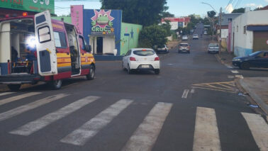 Motociclista fica ferido em acidente de trânsito (Foto: O Diário de Barretos)