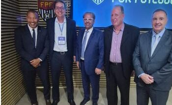 FPF O presidente do Barretos Esporte Clube, Marcelo Rios Witzel, e o vice-presidente Júlio Samara participaram da votação que reelegeu Reinaldo Carneiro Bastos
