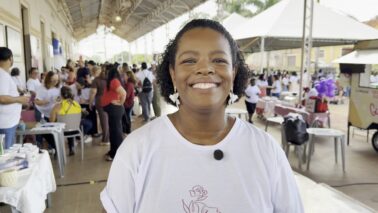 Secretária Juliana Adão na Estação Cultura durante o "Dia Delas"