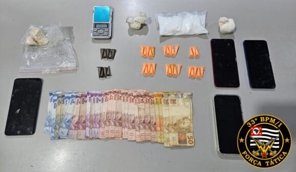 Polícia Militar detém três na prática de tráfico no Luís Spina (Foto: O Diário de Barretos)