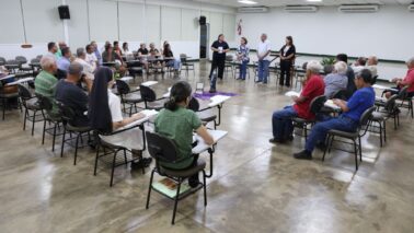 Em encontro realizado na Casa de Encontros Dom Antônio Maria Mucciolo, na Cidade de Maria, a organização do 38º Arraial da Alegria promoveu uma reunião com os líderes das equipes de voluntários.