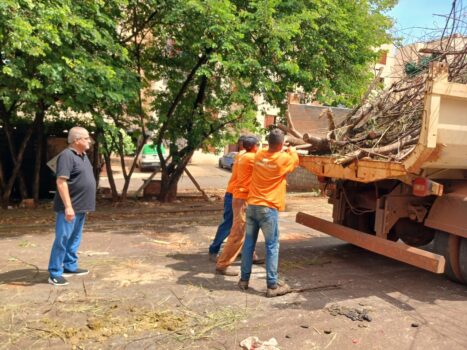 Com 14 dias à frente da Secretaria Municipal de Zeladoria, o secretário Luiz Umberto de Campos Sarti, “Kapetinha”, acompanhado da bióloga Milena Carvalho