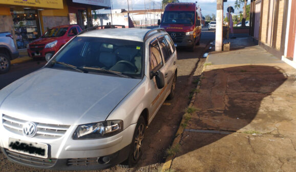 Ciclista fica ferido em acidente de trânsito (Foto: O Diário de Barretos)