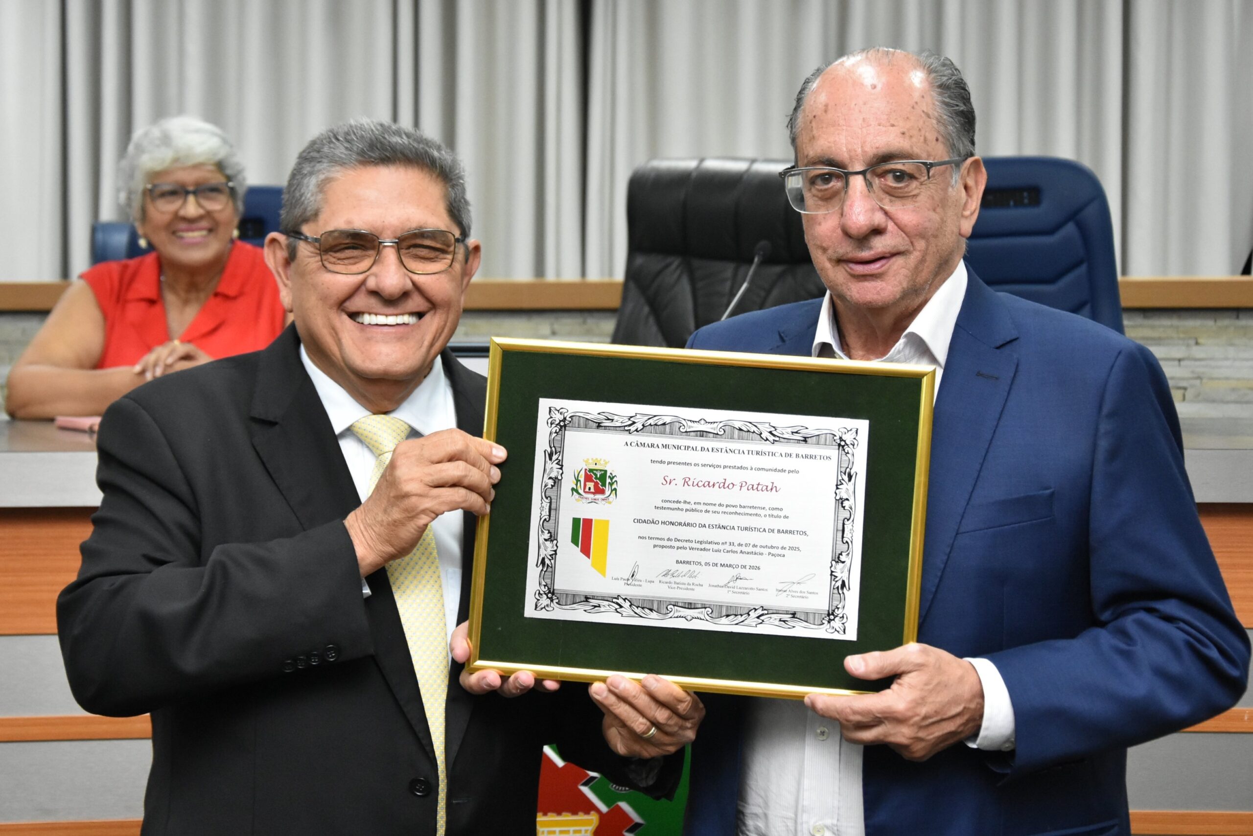 Sindicalista recebe título de Cidadão Honorário de Barretos