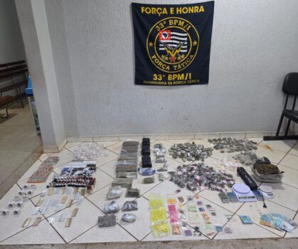 Polícia Militar detém suspeitos e apreende mais de 15 kg de drogas (Foto: O Diário de Barretos)