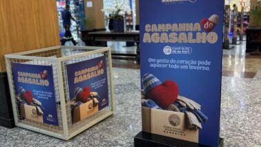 Doações devem ser entregues no ponto de coleta no shopping (Foto: Divulgação)