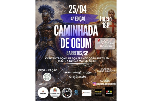 Caminhada de Ogum será realizada neste sábado