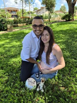 O casal Lucas Ribeiro e Tainá Corral