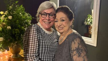 As amigas Cida Woolf e Arlete Santana