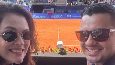 Moacyr Braido da Silva Filho e Gabriela Pacheco Silva prestigiando o ATP de Gstaad ou EFG Swiss Open Gstaad