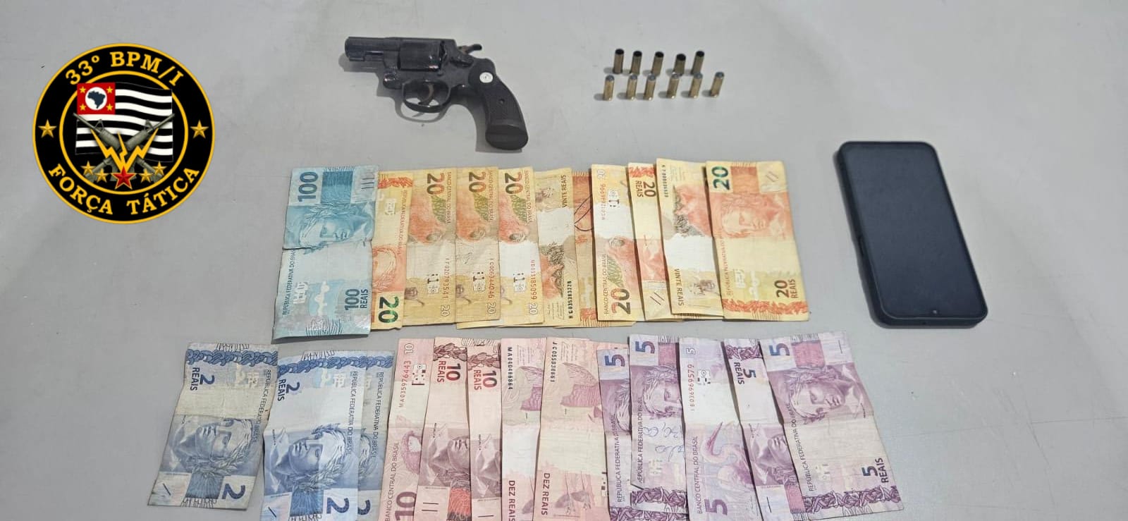 Jovem é detido em flagrante pela PM por porte ilegal de arma