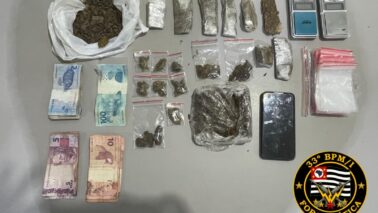 PM prende suspeito com mais de meio quilo de maconha (Foto: O Diário de Barretos)