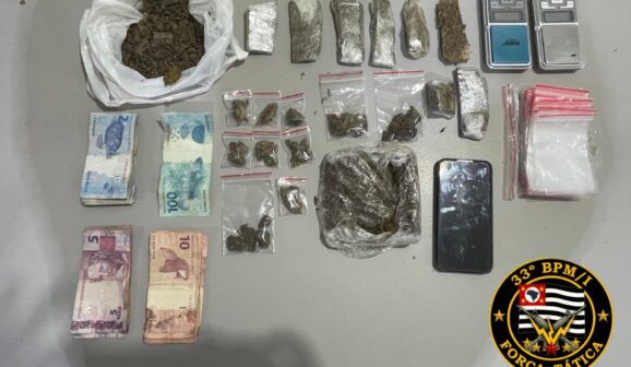 PM prende suspeito com mais de meio quilo de maconha (Foto: O Diário de Barretos)