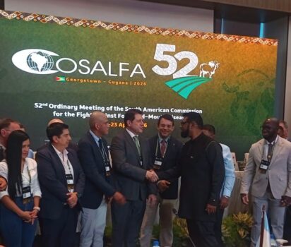 A 52ª Cosalfa (Comissão Sul-Americana para a Luta contra a Febre Aftosa) aconteceu nesta quarta e quinta-feira, dias 22 e 23, no Pegasus Hotel, na cidade de Georgetown, na Guiana.