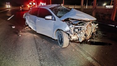 Capotamento na Faria Lima deixa três pessoas feridas (Foto: O Diário de Barretos)