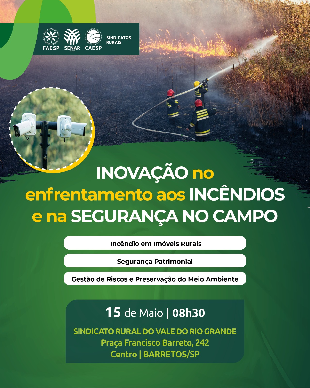 Evento vai abordar enfrentamento de incêndios e segurança