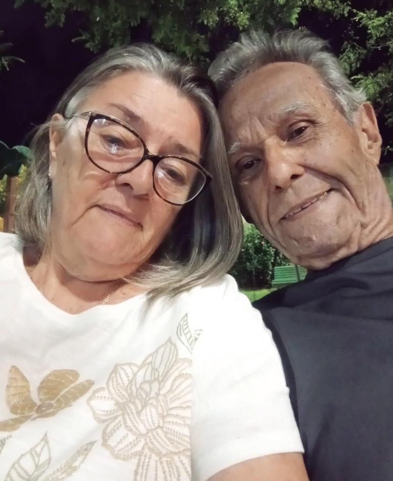 O casal Benedita e Gabriel Motta